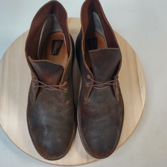 Clarks Originals Distressed Brown Leather Chukka Boots Men US 11M main image 9